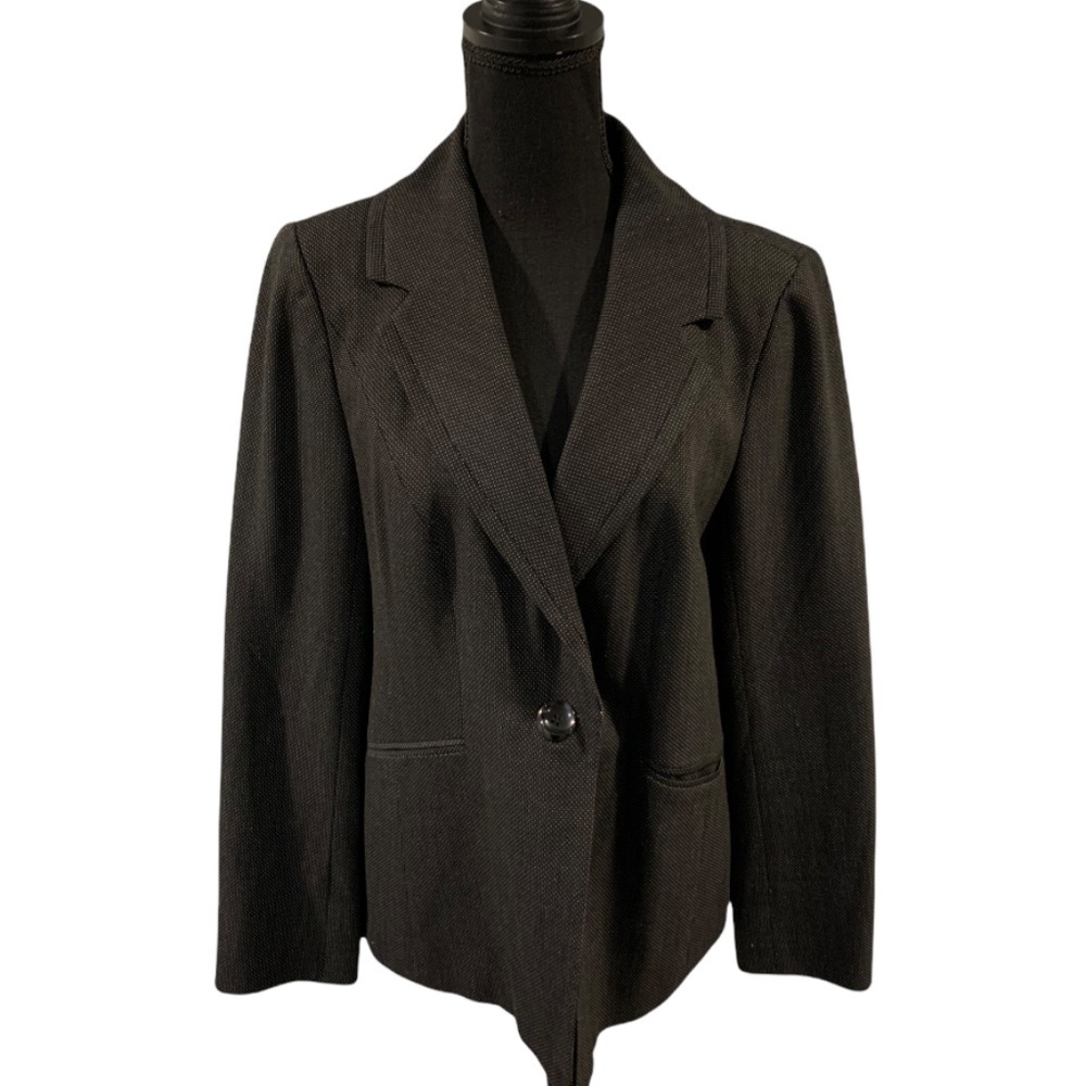 Classiques Entier Atelier Single Button Blazer Black with Cream Dots